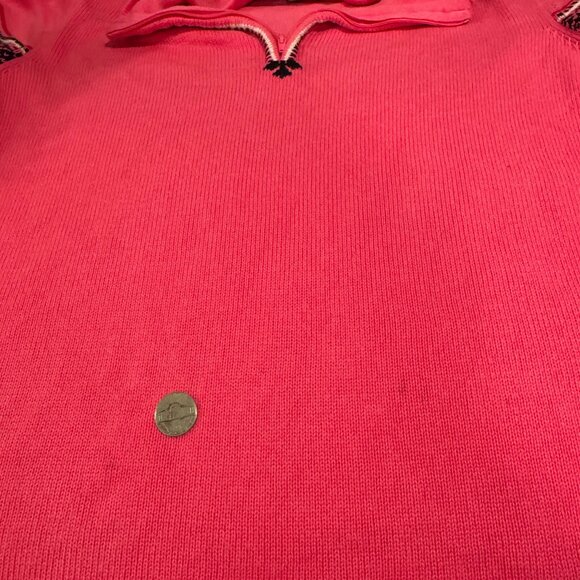 Hanna Andersson Pink Nordic 100% Cotton Sweater Half Zip Women’s Size Large - Picture 8 of 8